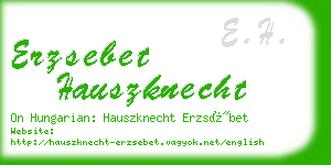 erzsebet hauszknecht business card